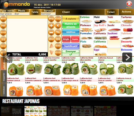 Commando, logiciel pour restaurant, livraison, et fast-food.