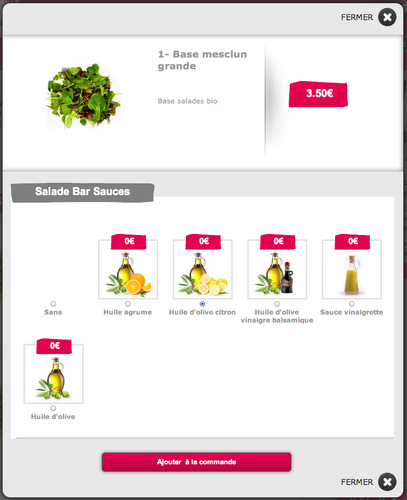 L'interface web de clyo restaurant