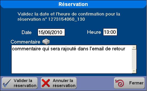 La rservation dans le logiciel de restaurant Orchestra