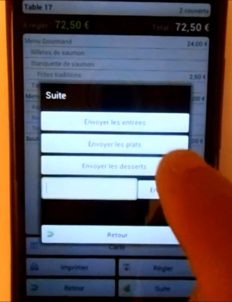 logiciel de restaurant sur mobile Android