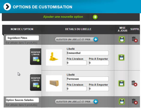 Clyo Systems : Options de customisation