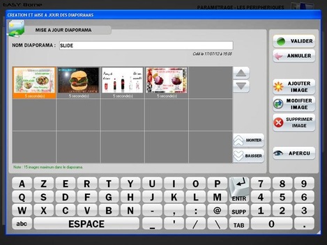 Diaporama affich par l'Easy Borne