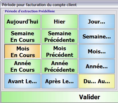 aliris: facturation d'un client en compte