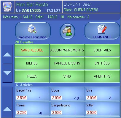 Bar Resto d'HT-Soft : Rservations - Planning (2)