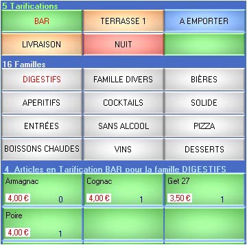 Logiciel de caisse pour restaurant ht-soft bar resto : le mode service