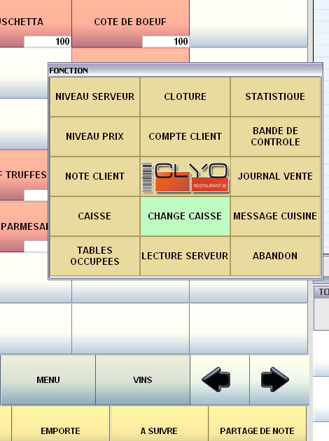 Changement de caisse / tarif