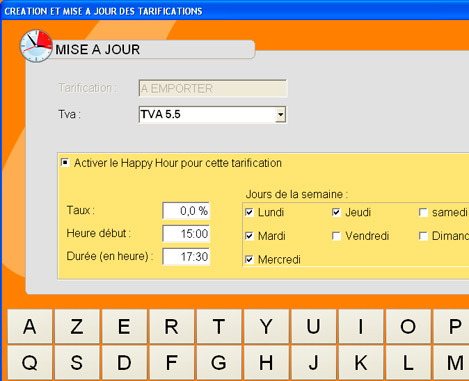 Paramtrage d'un happy hour dans Easy Resto