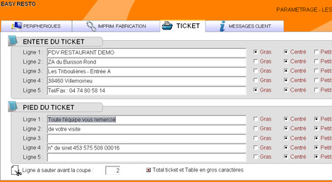 Easy Resto * : Personnalisation du ticket de caisse (13)