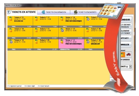 Easy Borne: Les commandes passes en borne sont immdiatement visibles et modifiables sur n'importe quelle caisse