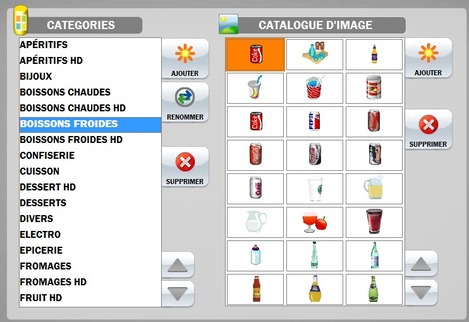 Catalogue d'images  utiliser sur la borne de commande