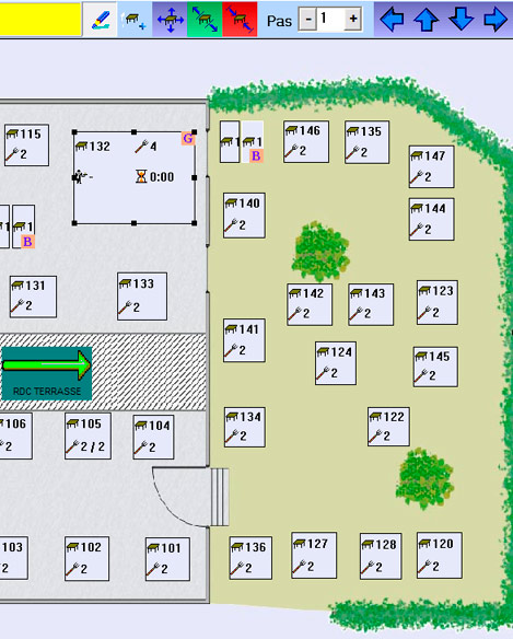 Dplacement de tables sur le plan de salle