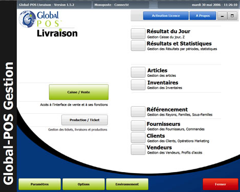 globalpos livraison restauration rapide pizzeria