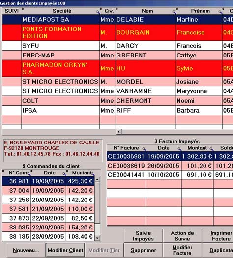 suivi des règlements et des impayés dans logi'class