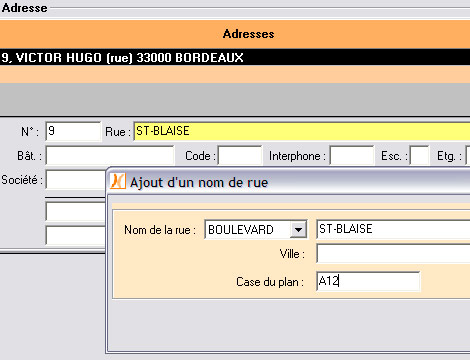 Enregistrement du nom d'une nouvelle rue