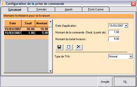 Paramtrage des frais de livraison dans Nestor