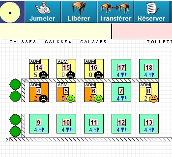 orchestra restaurant: plan de salle