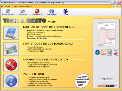 Solu Tick  : Comptage de titres restaurant et dition du bordereau CRT  (1)