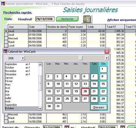 wincash: saisie journalire